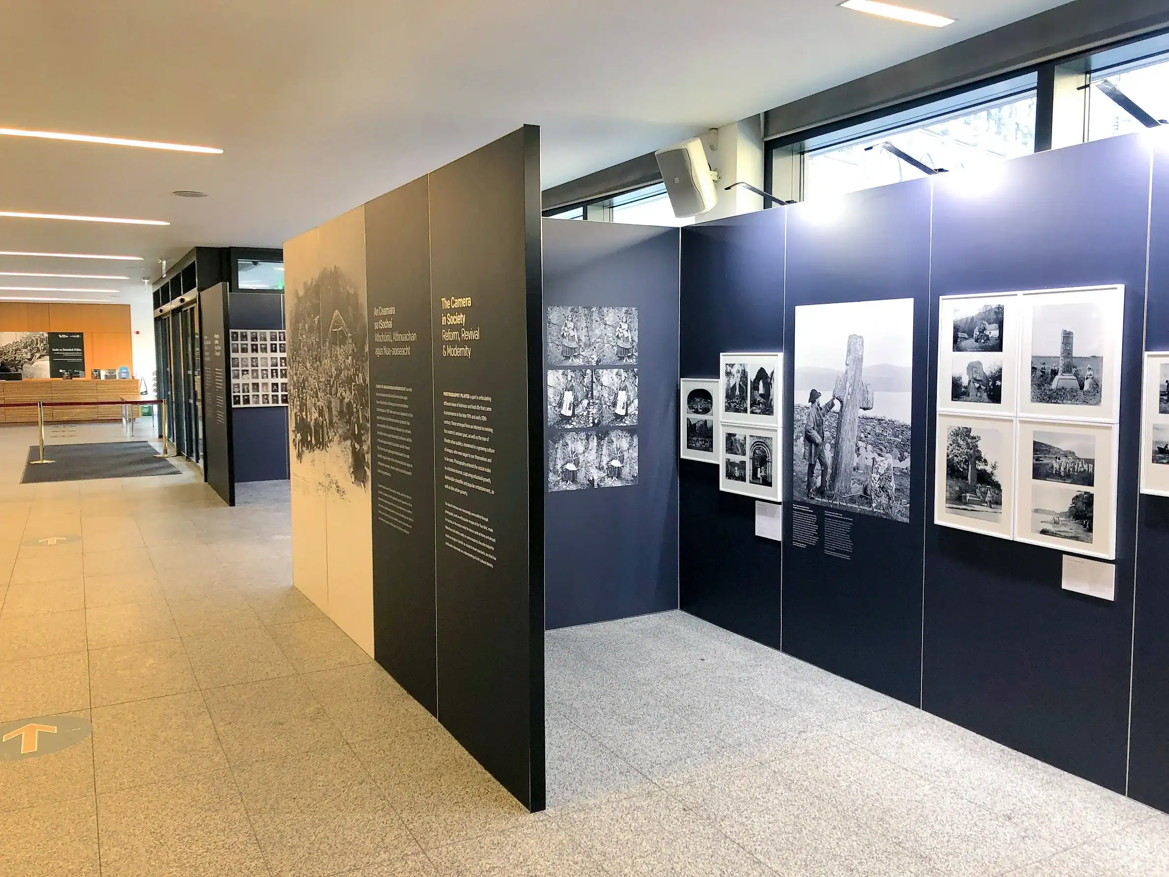 a bematrix shell scheme exhibition booth with large printed panels